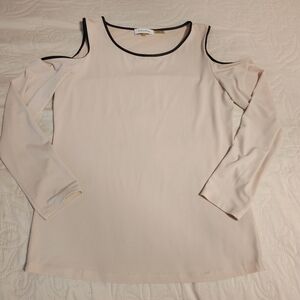 Calvin Klein Women's Blush Cold Shoulder Blouse